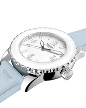 Load image into Gallery viewer, White & Light Blue